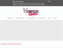 Tablet Screenshot of limpiezaslince.com